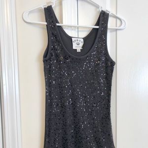 VGUC Size Small Grey Sequined Top